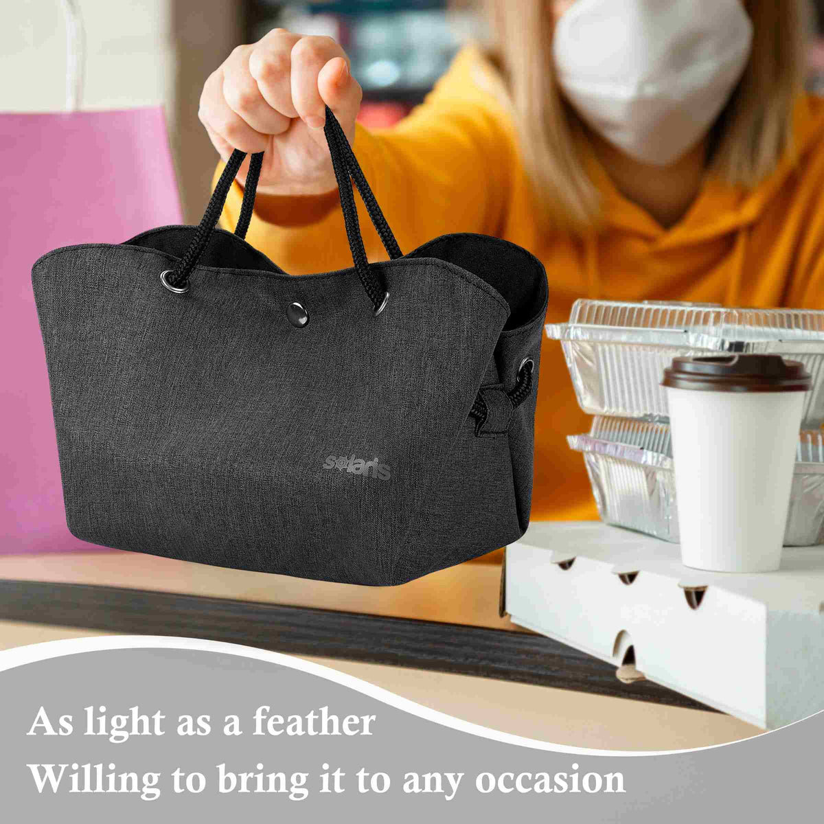 Solaris By Tirrinia Drawstring Cute Small Tote Lunch bag for Girls product image 13