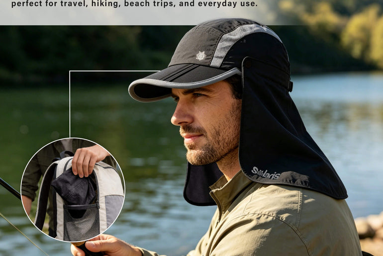 Solaris UPF 50+ Running Cap – Lightweight Foldable Breathable Sports Hat side view