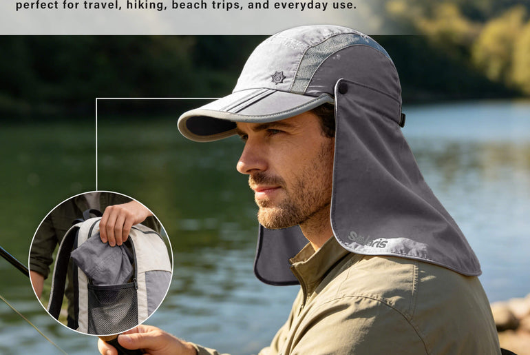 Solaris UPF 50+ Running Cap – Lightweight Foldable Breathable Sports Hat back view