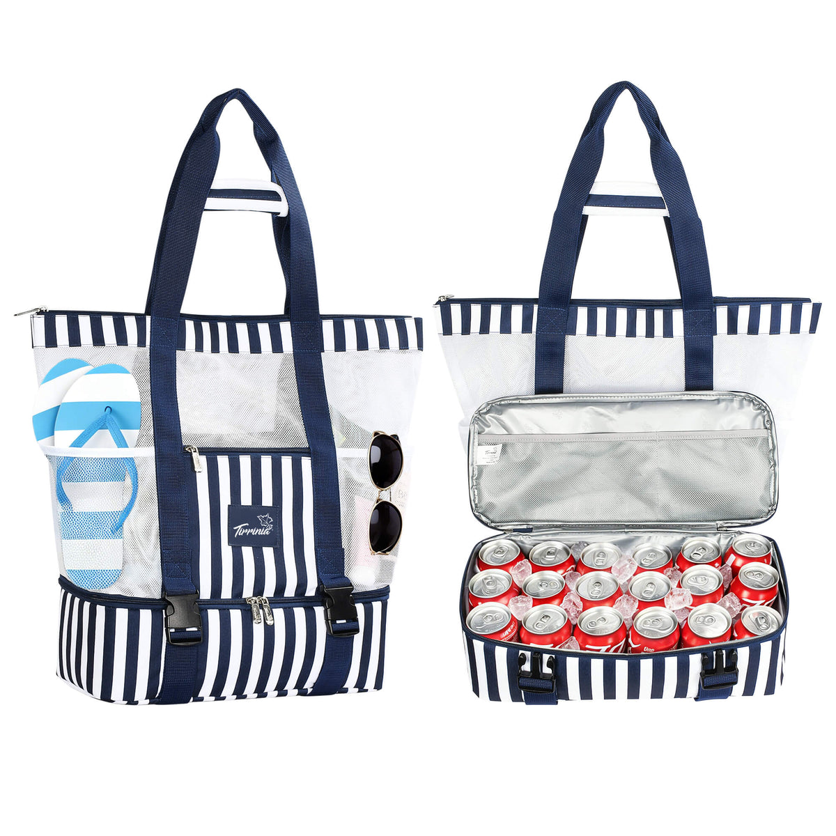Tirrinia Mesh Beach Tote Cooler Bag