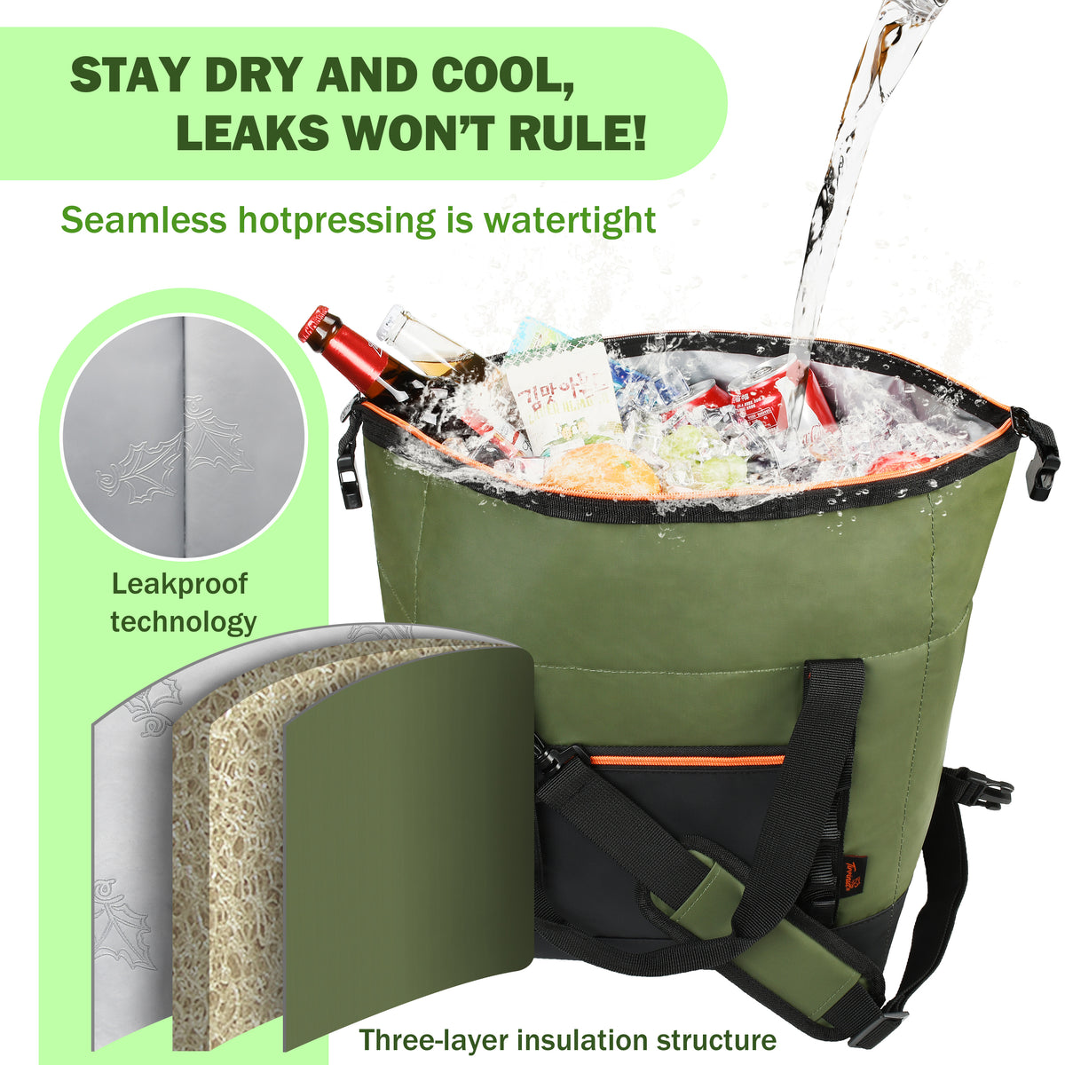 Tirrinia 30 Cans Insulated Soft Cooler Bag