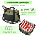 Tirrinia 48 Cans Insulated Soft Cooler Bag close-up detail