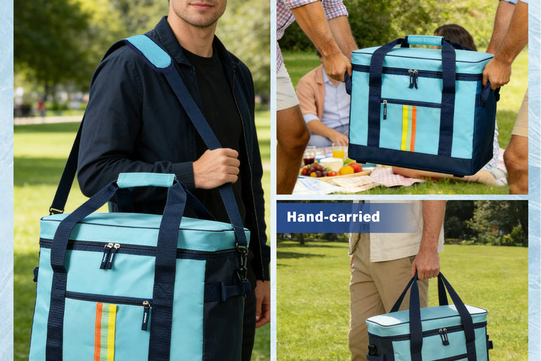 Tirrina Soft Cooler Bag 48 Can, Collapsible Insulated Cooler Leakproof Portable Soft Sided Cooler Bag for Beach Travel Picnic