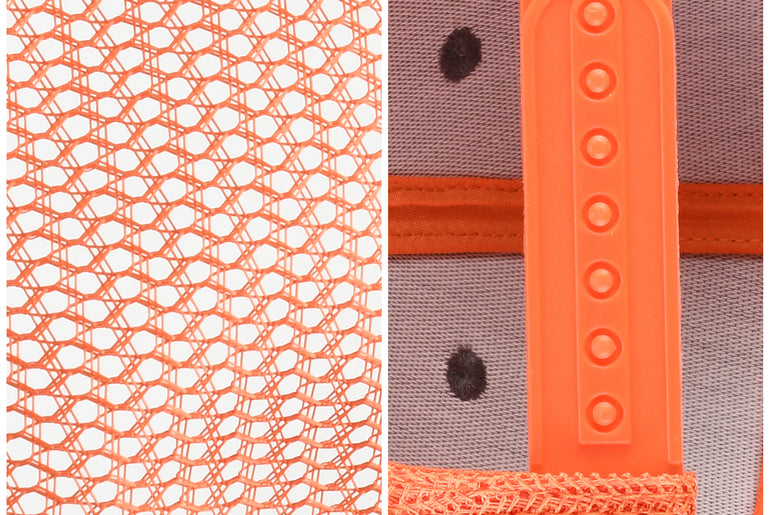 Tirrinia Orange Hunting Hat close-up detail