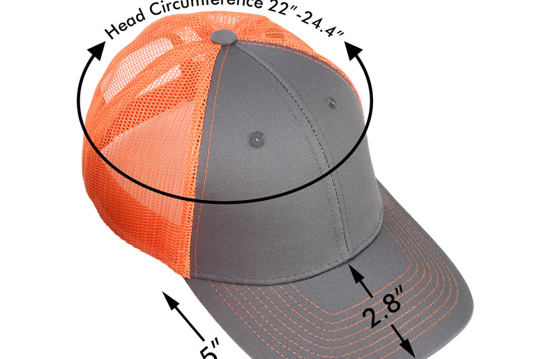 Tirrinia Orange Hunting Hat size chart