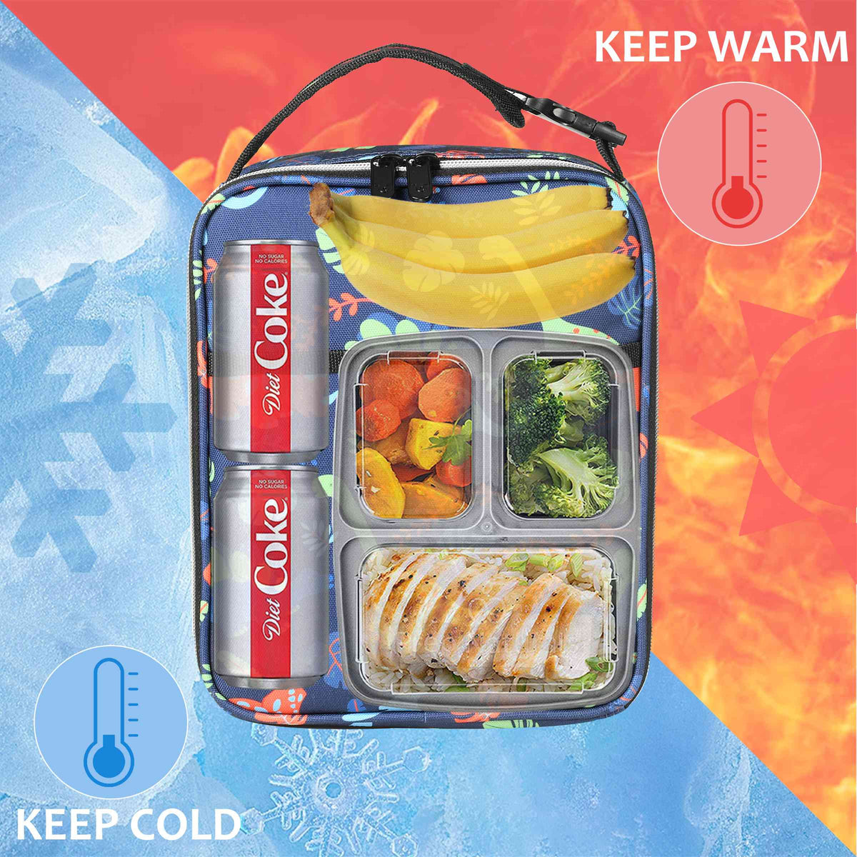Tirrinia Solid Color Insulated Lunch Cooler Bag product image 26