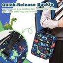 Tirrinia Kid's Blue Dino Lunch Bag back view