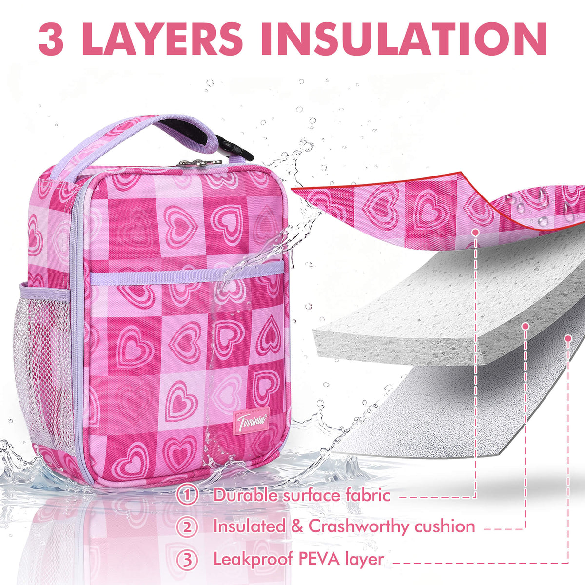 Tirrinia Sports-Themed Insulated Lunch Bag – Compact, Leakproof & Travel-Friendly