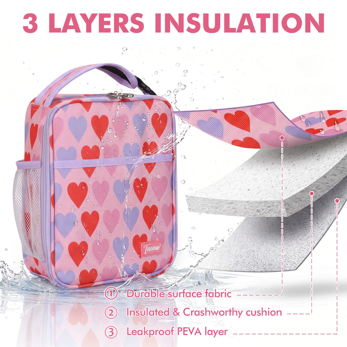 Tirrinia Sports-Themed Insulated Lunch Bag – Compact, Leakproof & Travel-Friendly