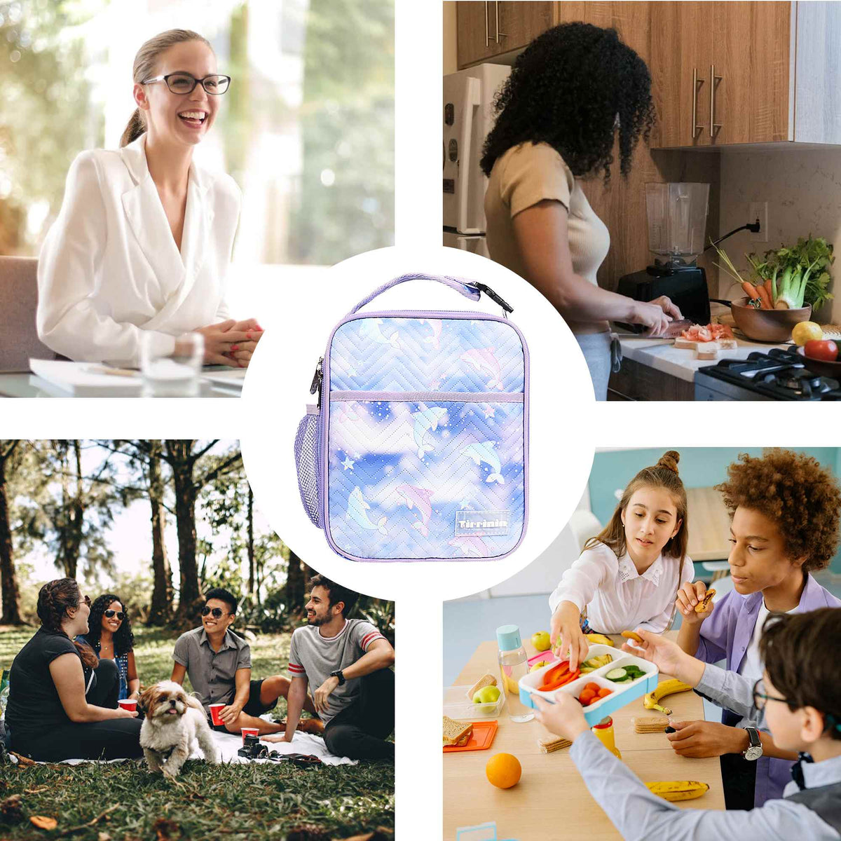 Tirrinia Kids' Purple Dolphin Lunch Bag product image 6