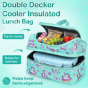 Tirrinia Kids Insulated Lunch Bag – Leak-Proof Double Decker Cooler Tote
