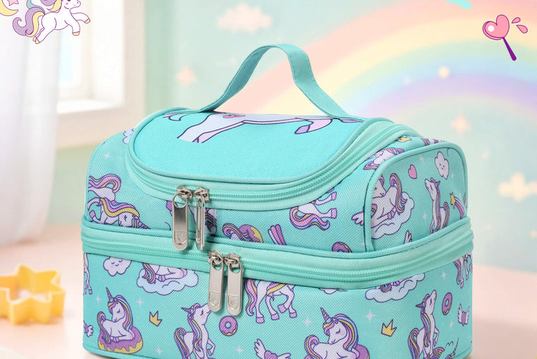 Tirrinia Kids Insulated Lunch Bag – Leak-Proof Double Decker Cooler Tote