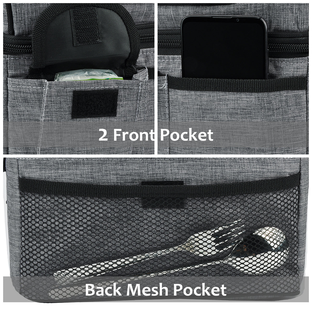 Tirrinia Lunch Tote Bag with Dual Compartment