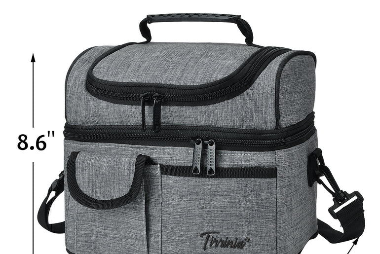 Tirrinia Lunch Tote Bag with Dual Compartment