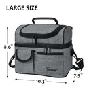 Tirrinia Lunch Tote Bag with Dual Compartment