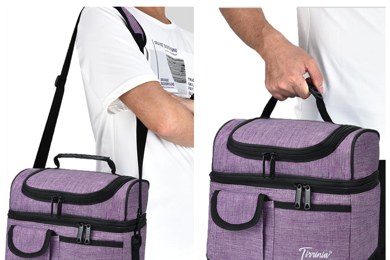 Tirrinia Lunch Tote Bag with Dual Compartment