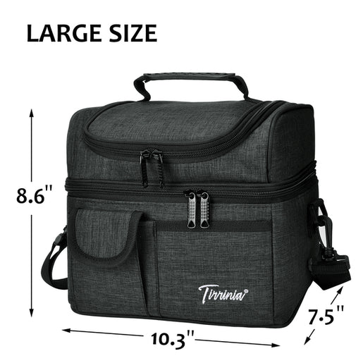 Tirrinia Lunch Tote Bag with Dual Compartment