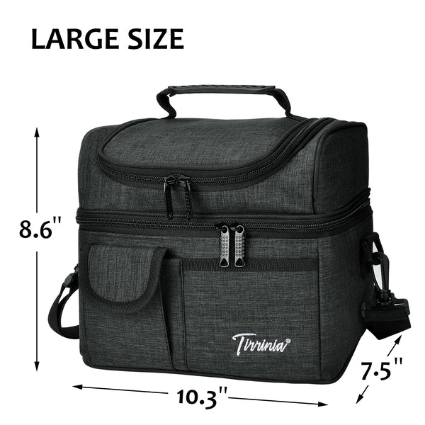 Tirrinia Lunch Tote Bag with Dual Compartment