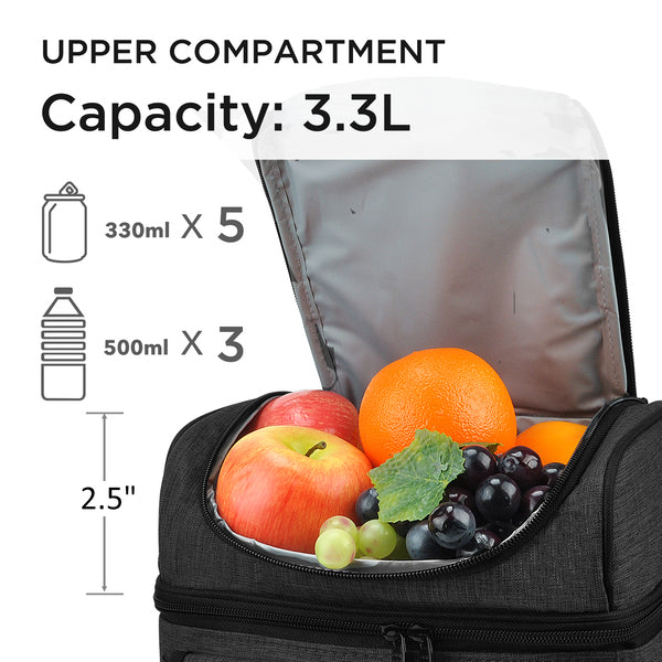 Tirrinia Lunch Tote Bag with Dual Compartment