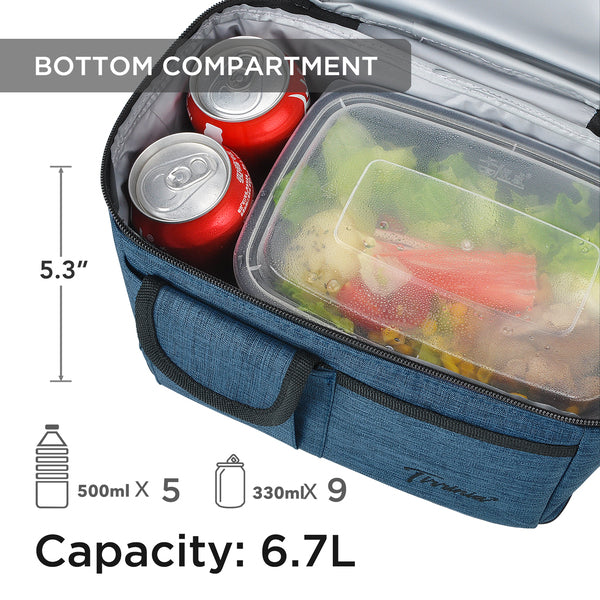 Tirrinia Lunch Tote Bag with Dual Compartment