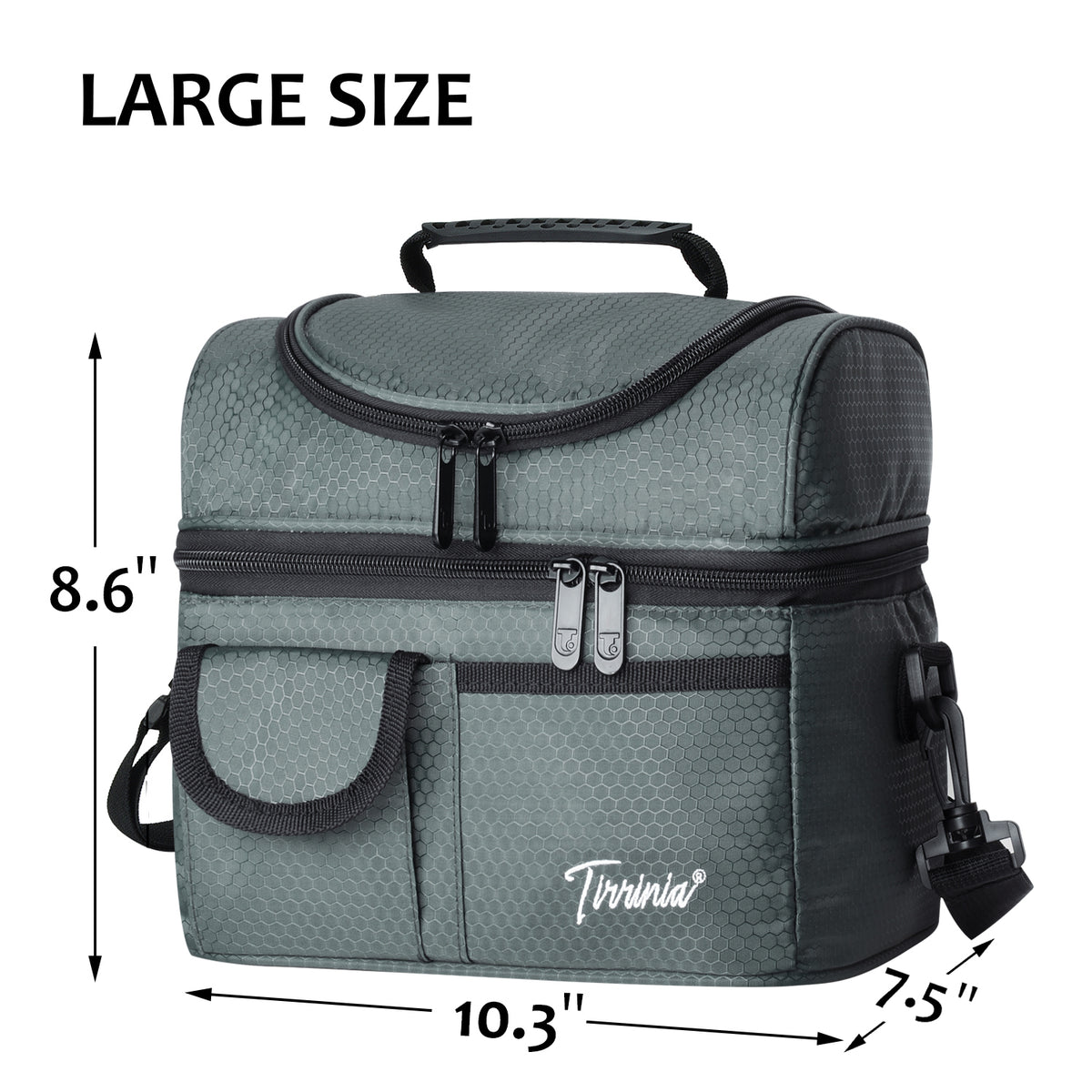 Tirrinia Lunch Tote Bag with Dual Compartment