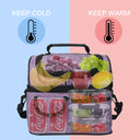 Tirrinia Lunch Tote Bag with Dual Compartment