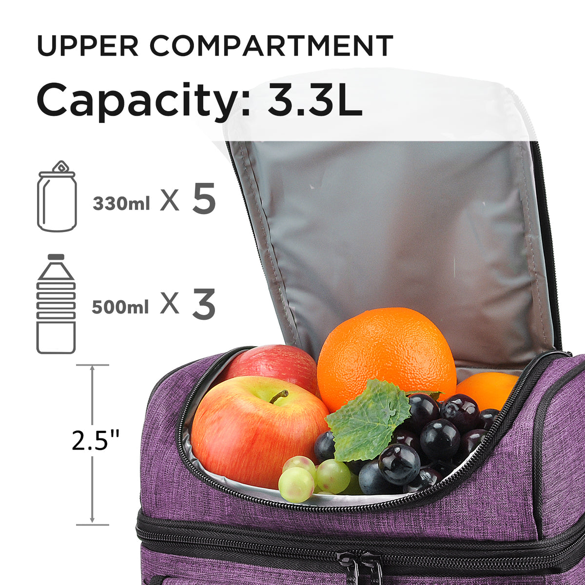 Tirrinia Lunch Tote Bag with Dual Compartment