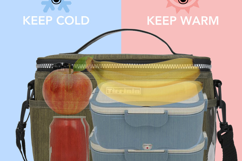 Tirrinia Medium Size Insulated Lunch Bag for Work