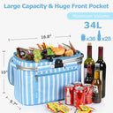 Tirrinia Insulated Picnic Basket with Pattern