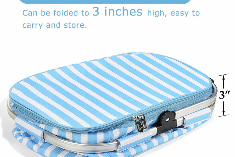 Tirrinia Insulated Picnic Basket with Pattern
