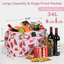 Tirrinia Insulated Picnic Basket with Pattern
