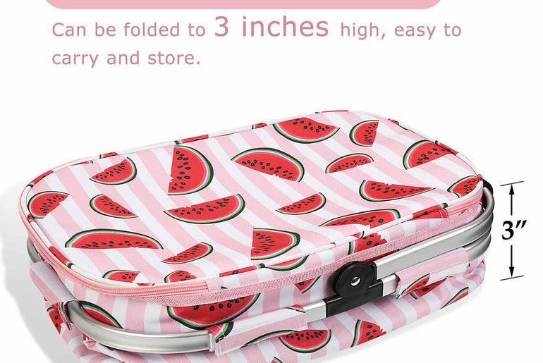 Tirrinia Insulated Picnic Basket with Pattern