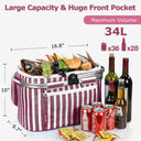 Tirrinia Insulated Picnic Basket with Pattern