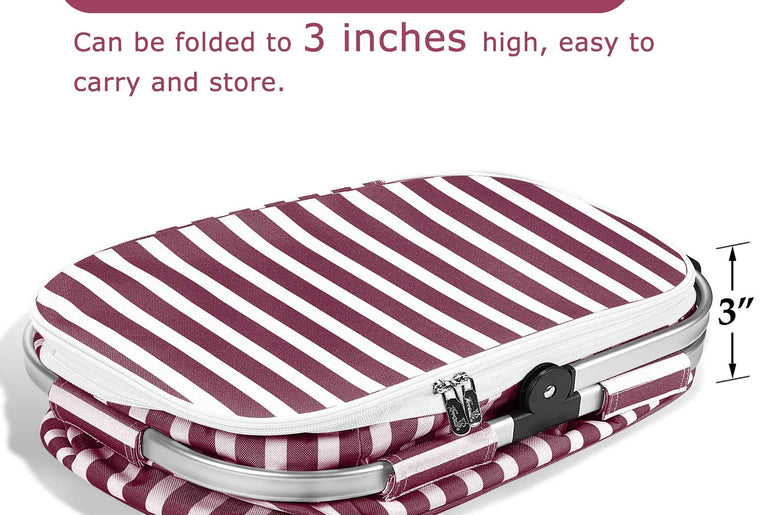 Tirrinia Insulated Picnic Basket with Pattern