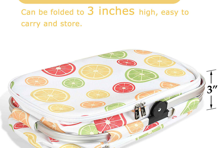 Tirrinia Insulated Picnic Basket with Pattern