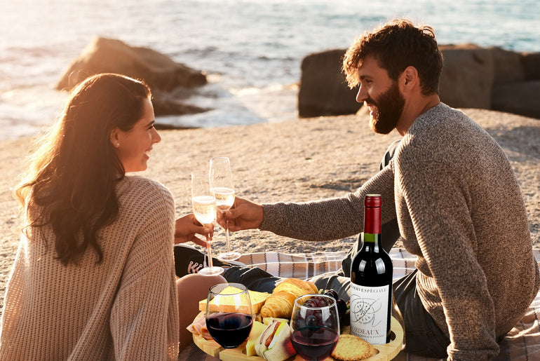 Tirrinia Foldable Picnic Table with Wine Glass Holder and Bottle Holder