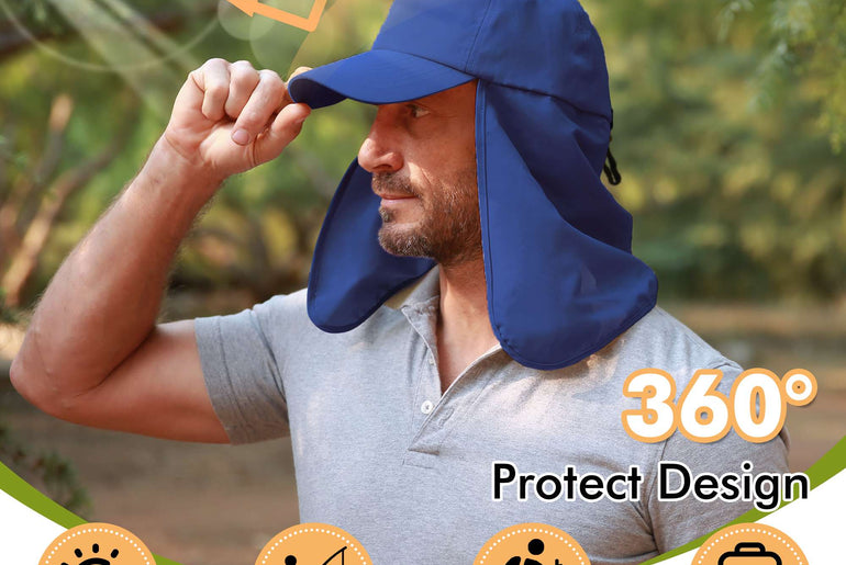Tirrinia Neck Flap Sun Hat with Wide Brim