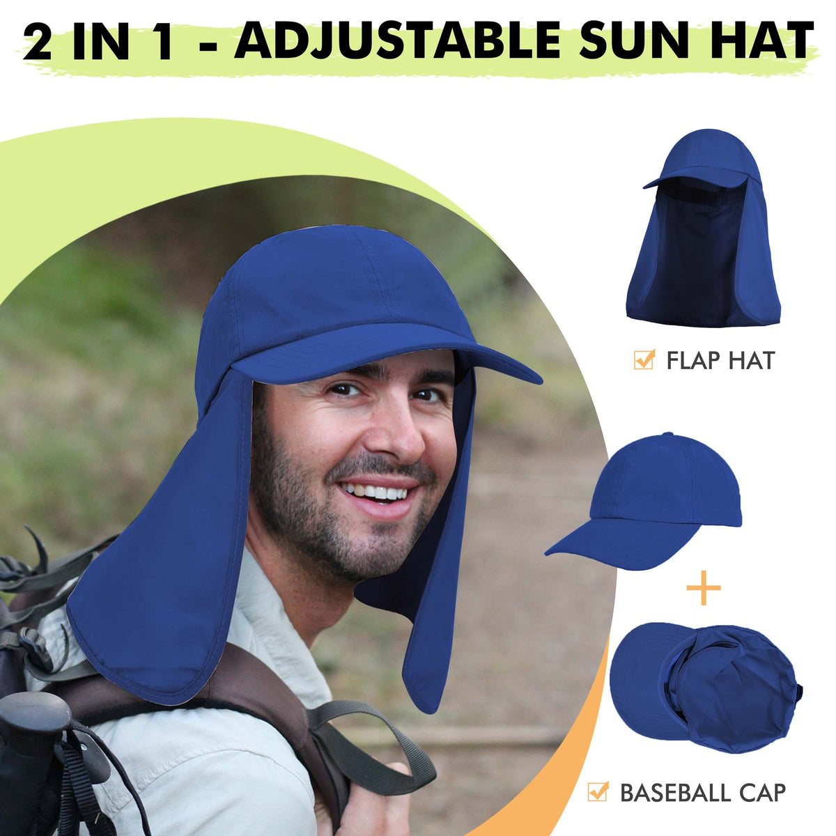 Tirrinia Neck Flap Sun Hat with Wide Brim