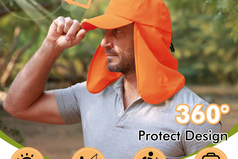 Tirrinia Neck Flap Sun Hat with Wide Brim