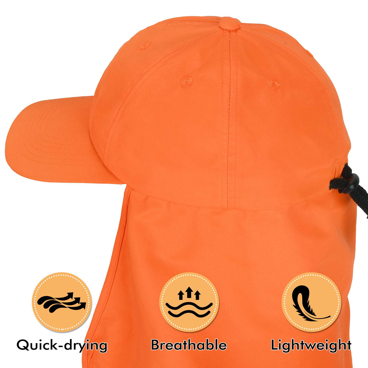 Tirrinia Neck Flap Sun Hat with Wide Brim