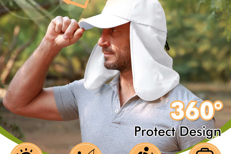 Tirrinia Neck Flap Sun Hat with Wide Brim