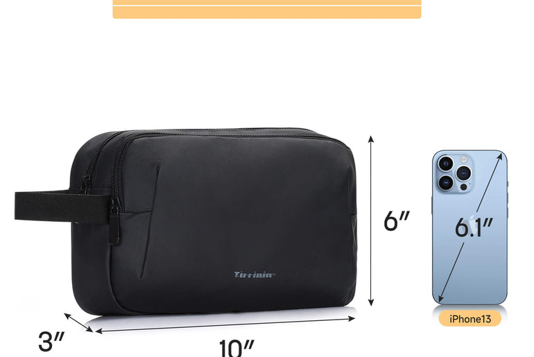 Tirrinia Travel Toiletry Bag – Large Capacity Waterproof Makeup & Toiletry Organizer back view