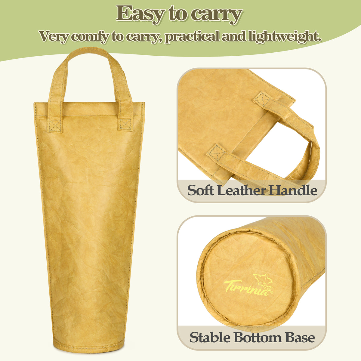 Tirrinia Single Wine Bottle Carrier for Gift