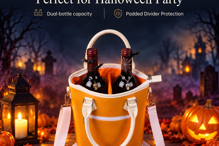 Tirrinia 2 Bottle Wine Gift Tote with Corkscrew for Outdoor
