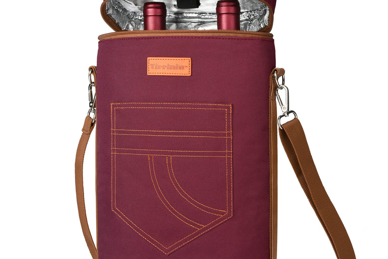 Tirrinia 2 Bottle Insulated Wine Glass Gift Bag
