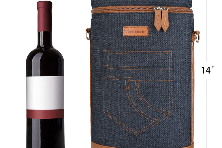 Tirrinia 2 Bottle Insulated Wine Glass Gift Bag