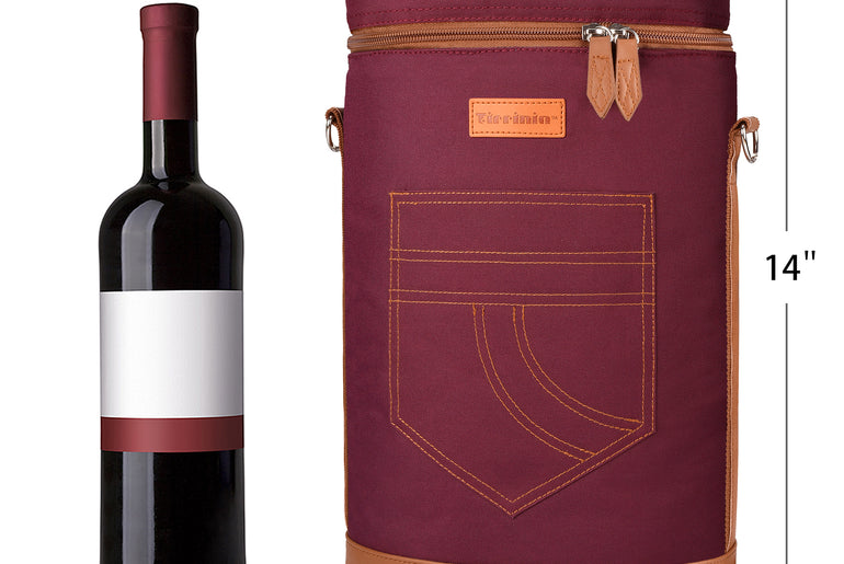 Tirrinia 2 Bottle Insulated Wine Glass Gift Bag
