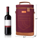 Tirrinia 2 Bottle Insulated Wine Glass Gift Bag