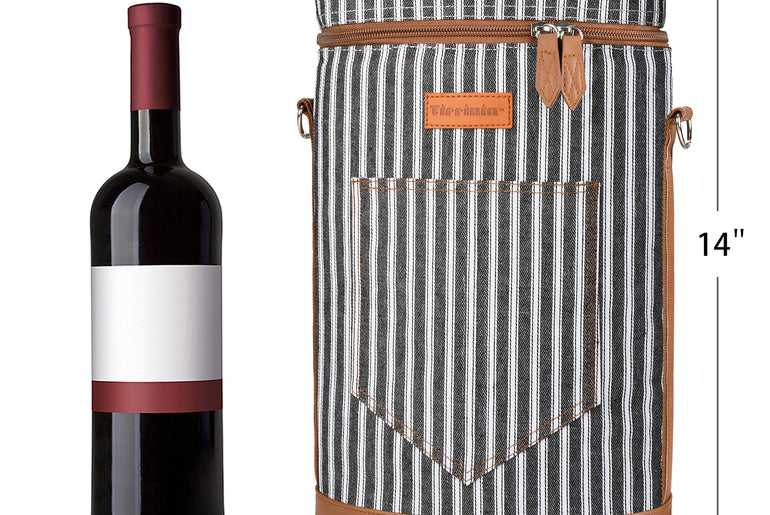 Tirrinia 2 Bottle Insulated Wine Glass Gift Bag