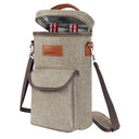 Tirrinia 2 Bottle Wine Gift Tote Carrier with Pocket front view